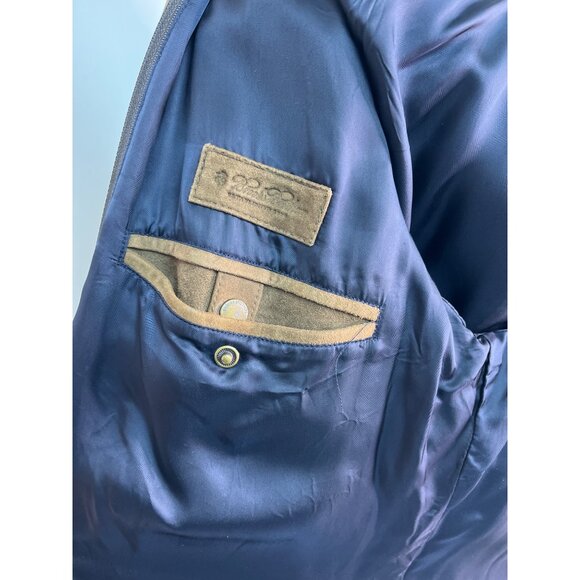 Brooks Brothers Tan Coat With Button & Zip Closure Pockets Snap Collar Size L - Picture 8 of 11